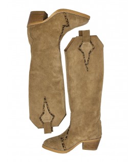 Cheetah Boots In Beige